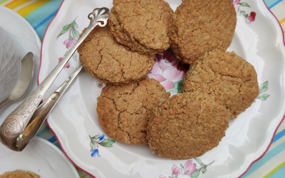 Imagen de galletas anzac de avena y coco saludables sin azúcar